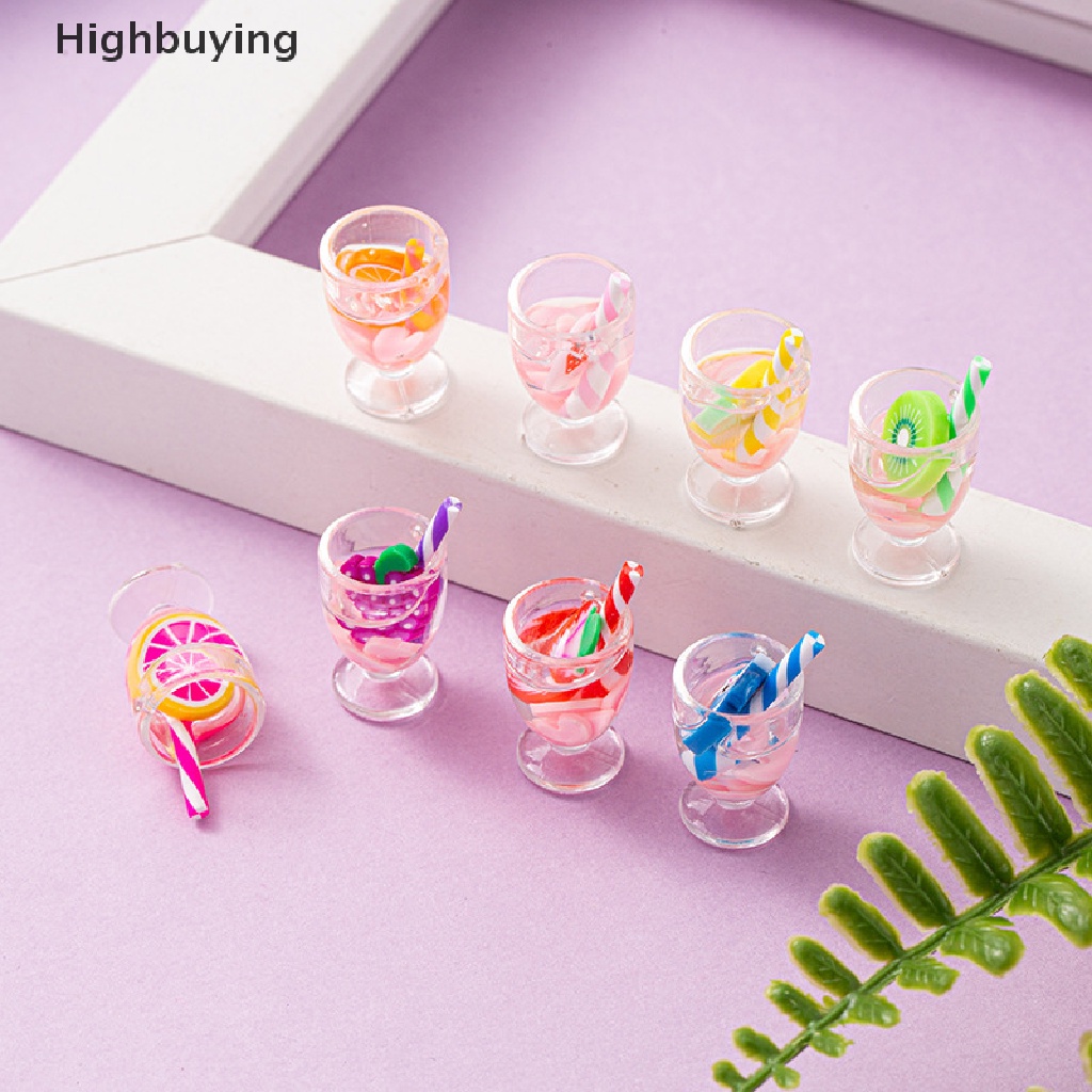 Hbid 10PCS / Set Mainan Miniatur Sippy Cup Bahan Resin Skala 1: 12 Untuk Dekorasi Rumah Boneka Glory