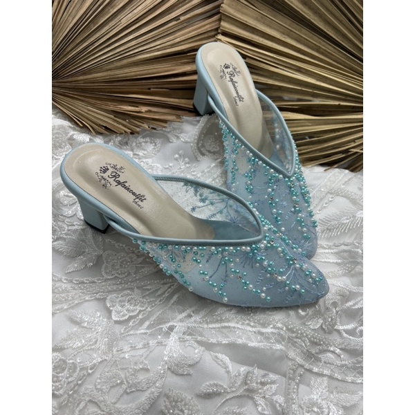 sepatu Rafaizoutfit sepatu wedding babyblue Yesika 7cm tahu