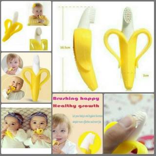 Sikat gigi bayi  baby banana teether toothbrush gigitan 