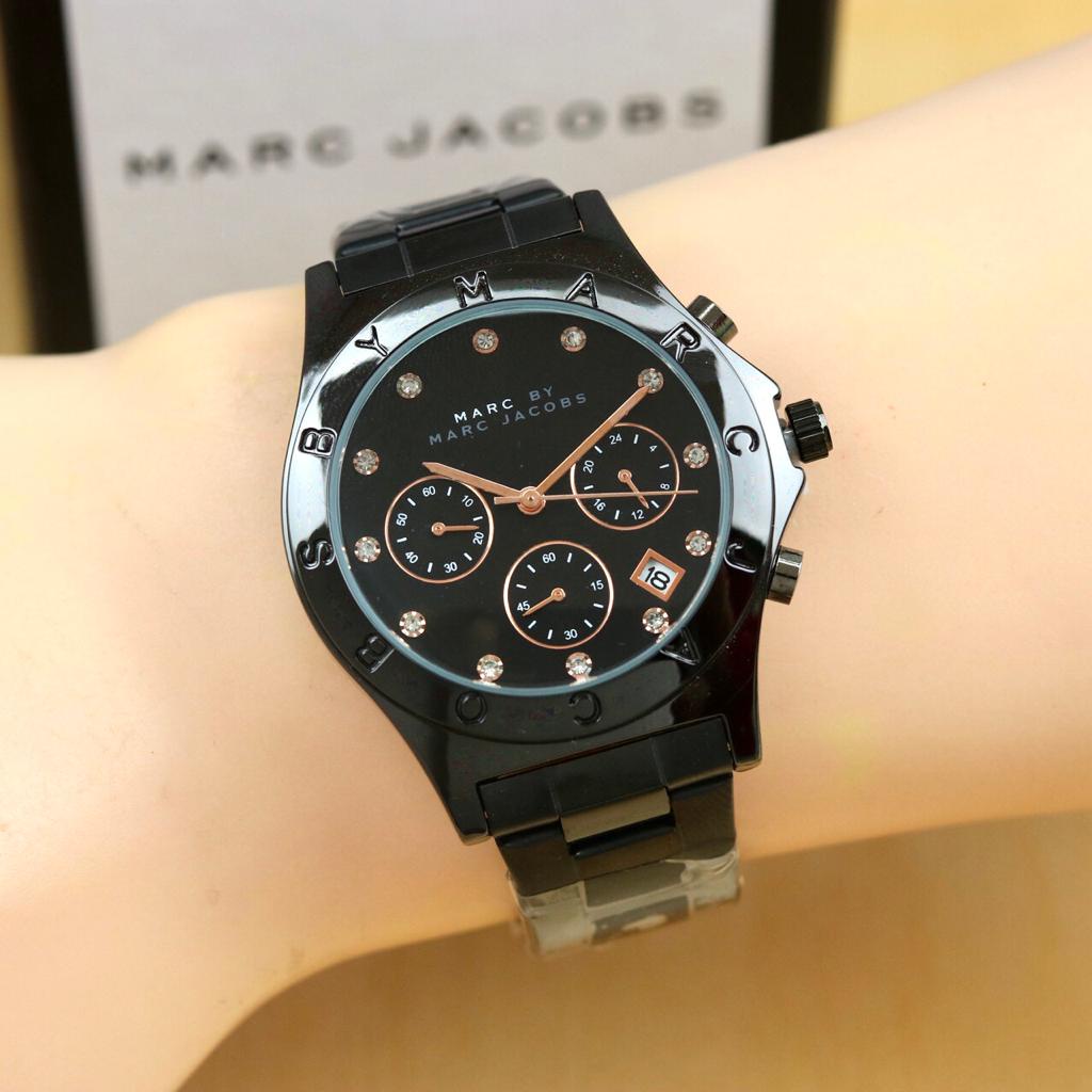 JAM TANGAN PRIA MARC JACOBS RANTAI STAINLESS TANGGAL CHRONO AKTIF DIAMETER 4,2 CM || JAM TANGAN FASH