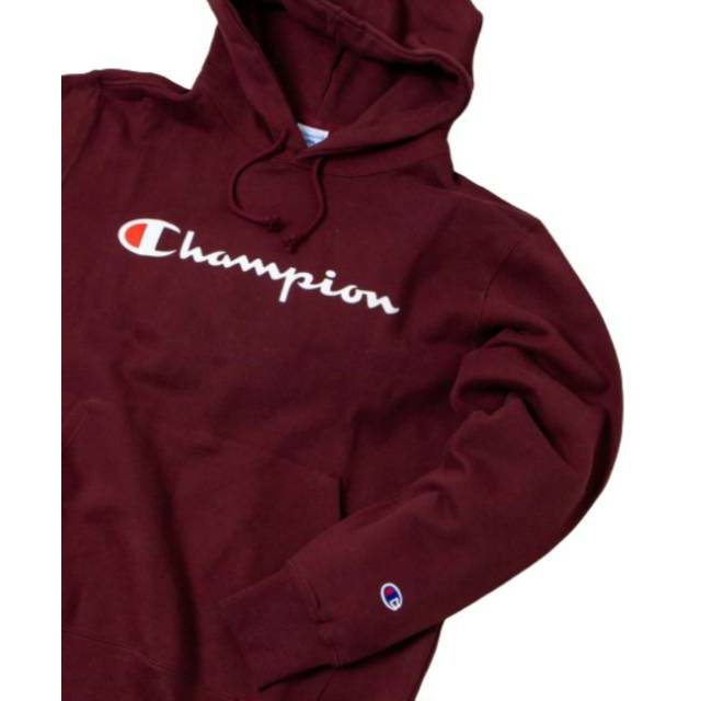 champion hoodie red and white