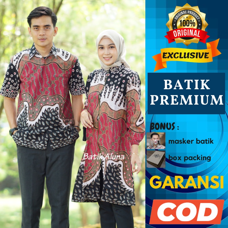 Batik Couple Modern Keluarga Pasangan Kondangan Dewasa Pekalongan Katun Prima Premium Asli Batik Alu