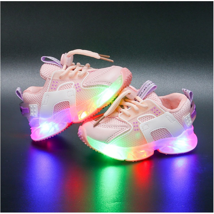 DARPA Sport Sneakers Kids Shoes LED Import Size 21-30 Usia 1-5 Tahun