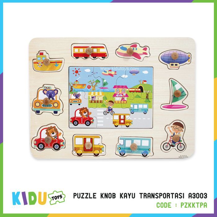 Mainan Anak Puzzle Knob Kayu Part 3 Kidu Toys