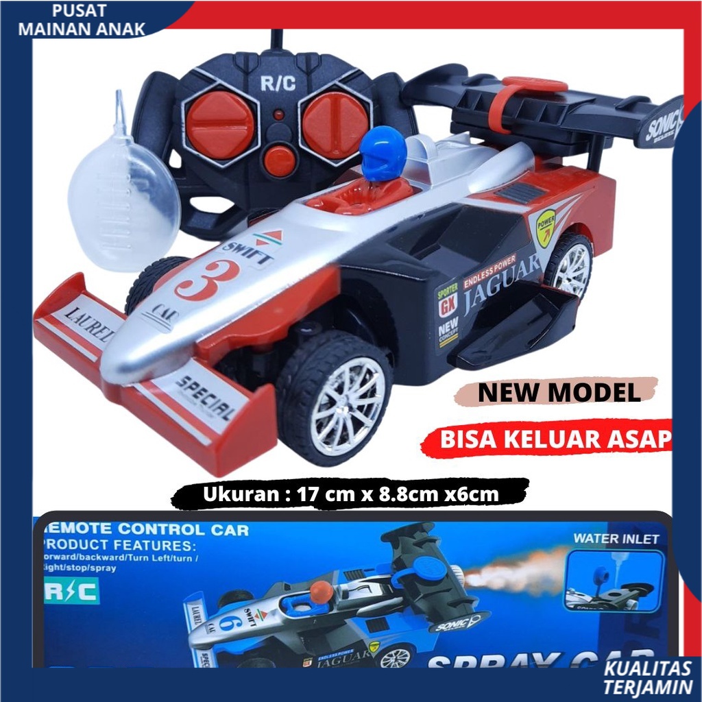 Mainan mobil Balap Racing Bisa Berasap remot kontrol bentuk unik dan aman Keren ber SNI Rc Car Speed