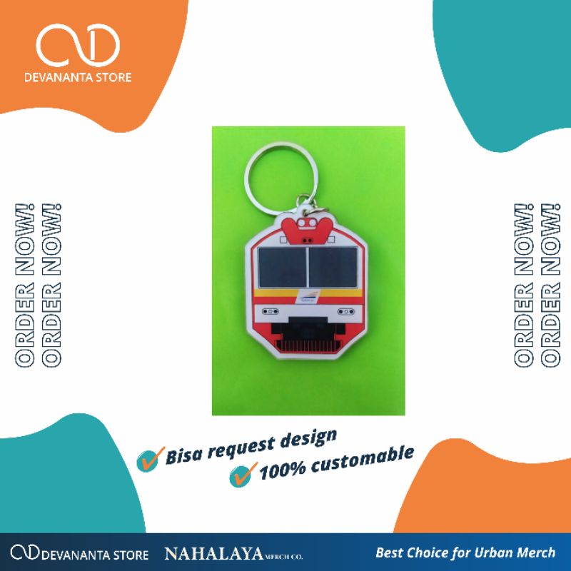Gantungan Kunci miniatur kereta KRL Rheostatik