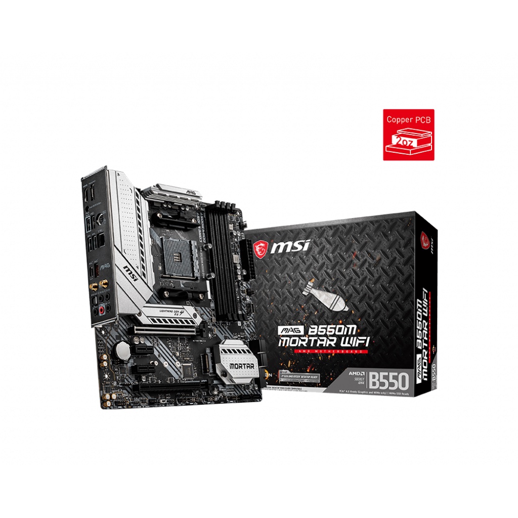 MSI B550M MORTAR WIFI AMD AM4 B550M DDR4 - Motherboard