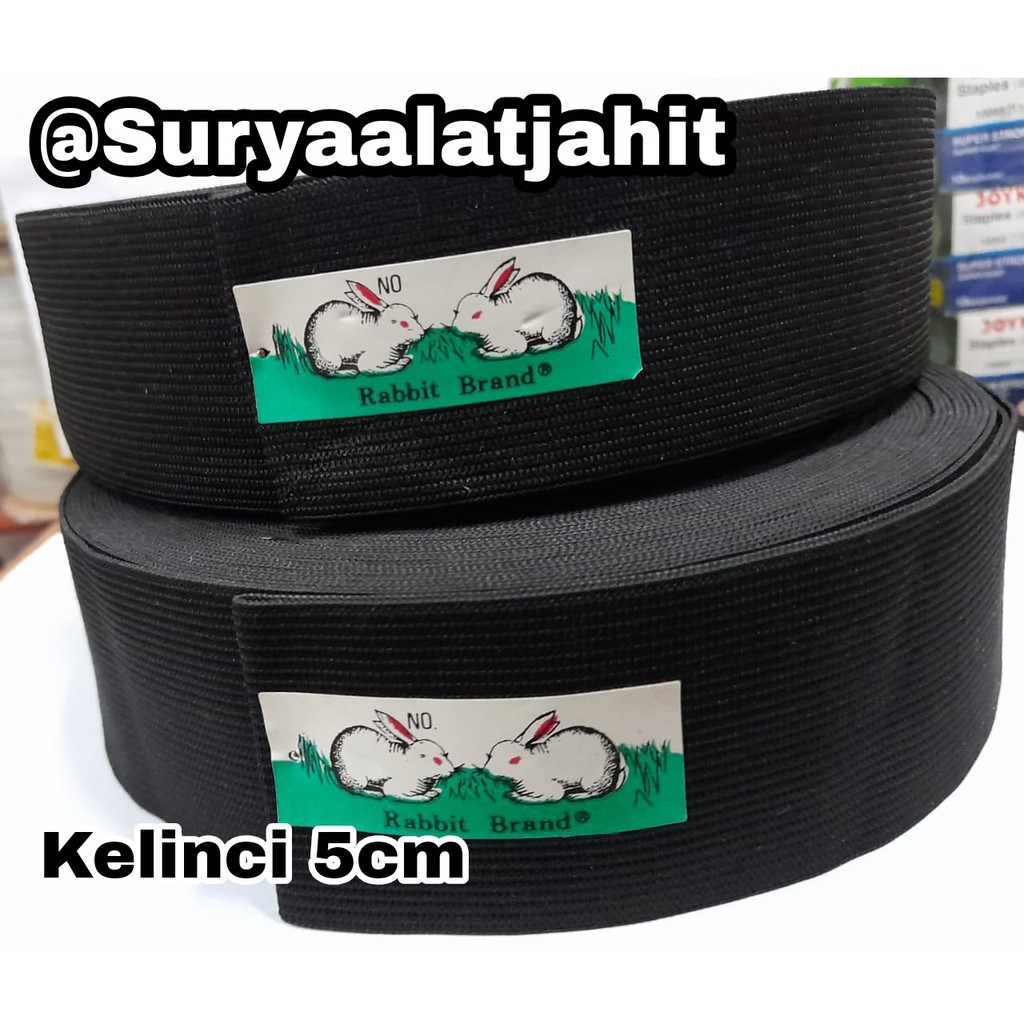 Karet Kelinci 2in (4.7cm) Hitam +/-20Y =rp.38.800/1pcs