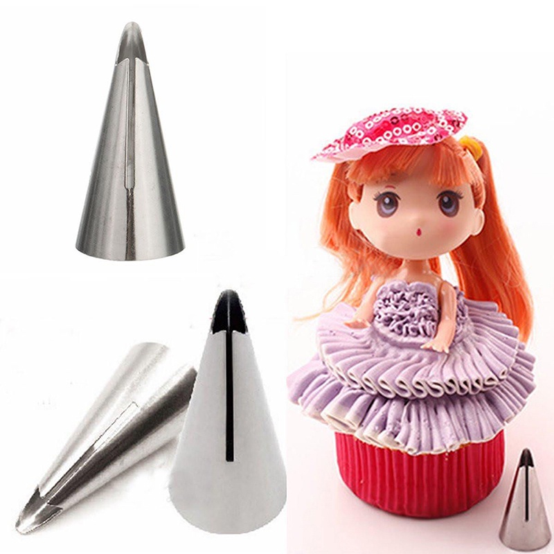 【Theredsunrisesiwy.id】Dolls Dress Korean Bobbi Ruffle Icing Piping Tips Stainless (7 pcs lot)