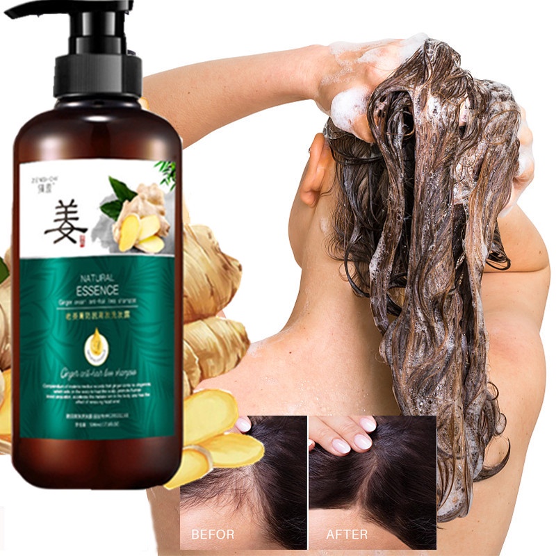 Shampo Jahe 500ml Shampo Penumbuh Rambut Tebal Anti Ketombe Gatal Anti Rambut Rontok Fast Grow Shampoo Perawatan Rambut Rontok