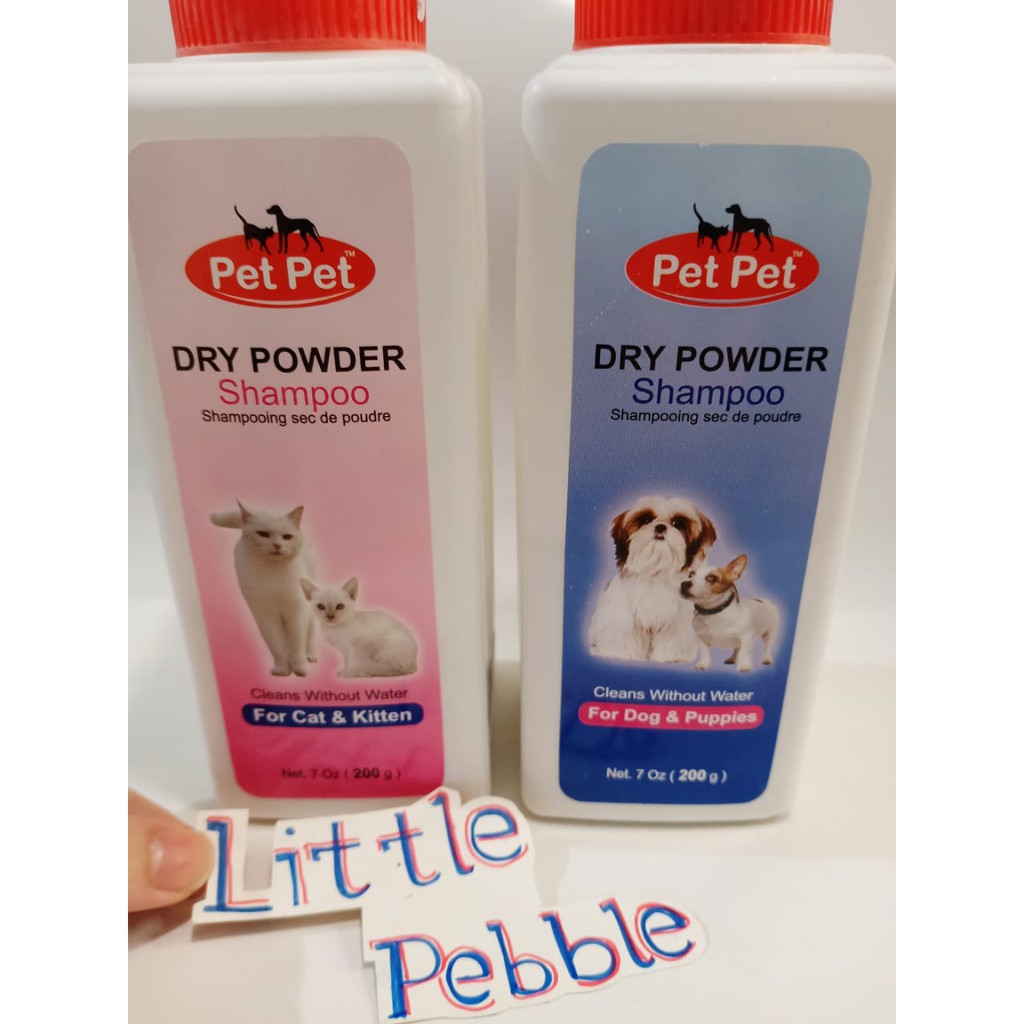 pet pet dry shampoo anak anjing kucing bersih tanpa mandi 200gr