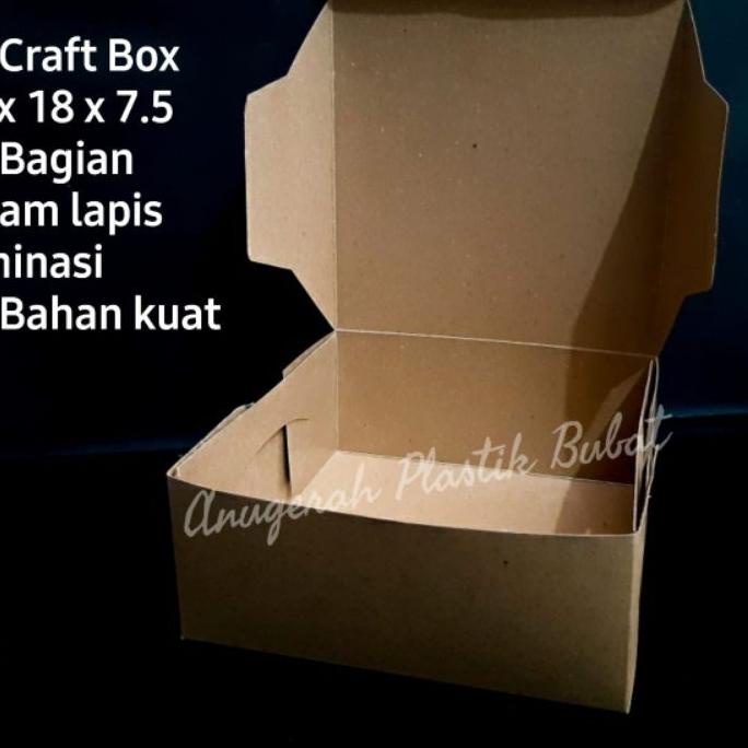 

Dus nasi Kraft 18x18 Isi 50 Pcs/ Kotak Nasi Craft Tebal 18x18 Terjangkau