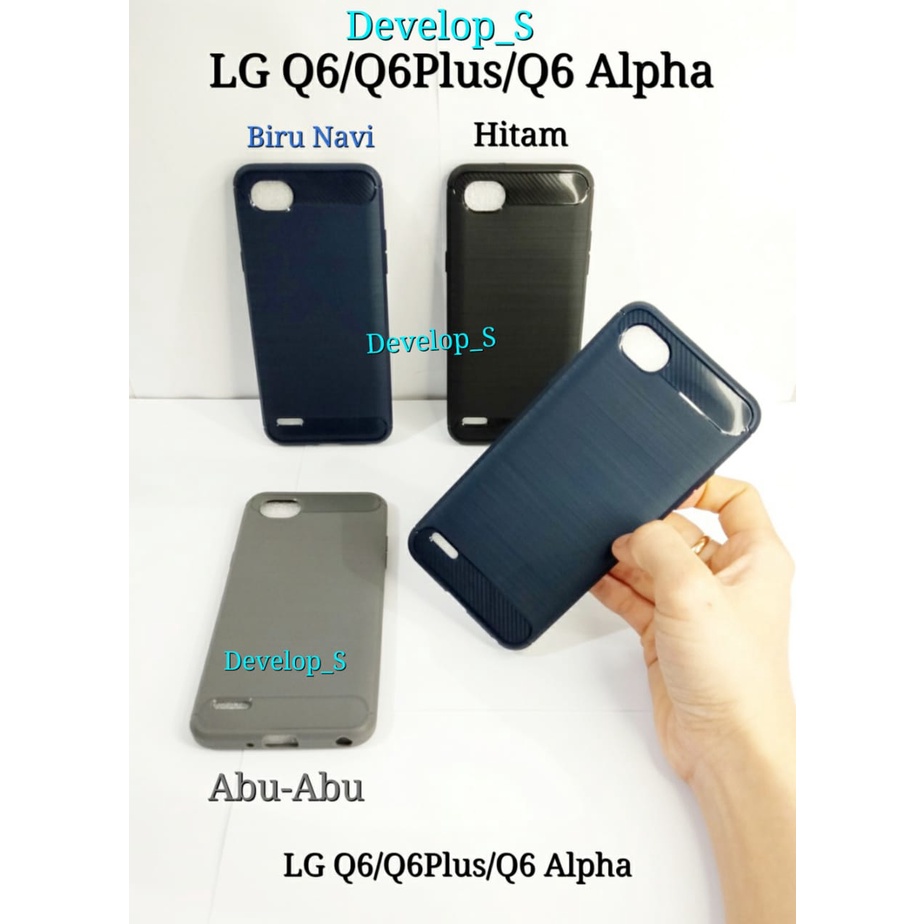 Case Rugged Casing Fiber Carbon LG Q6/Q6Plus/Q6Alpha