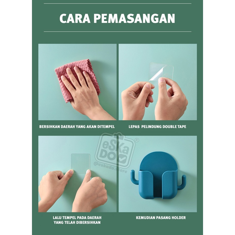 Holder Dinding Tempat Handphone &amp; Remote TV Serbaguna Multifungsi