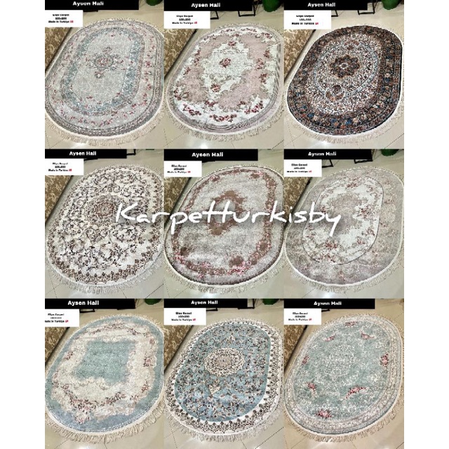 160X200 AYSEN HALI ELIPS Karpet turki import original made in TURKEY