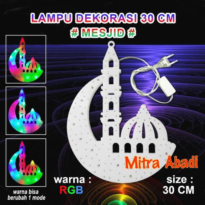 Lampu Dekorasi Mesjid RGB Panjang 30 cm