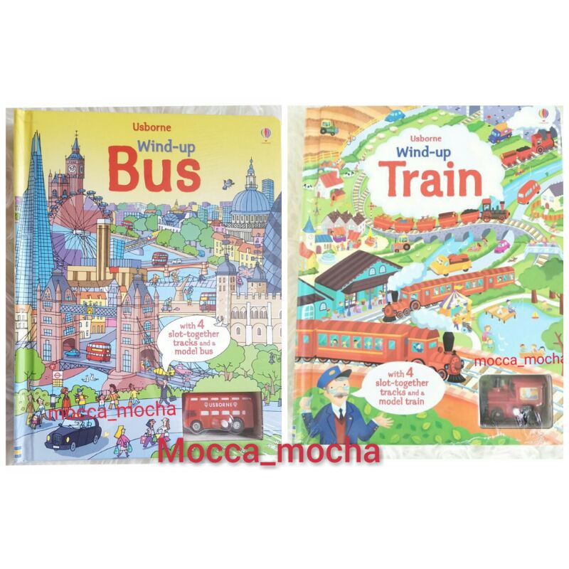 Usborne wind up train 4 tracks / usborne wind up bus 4 tracks