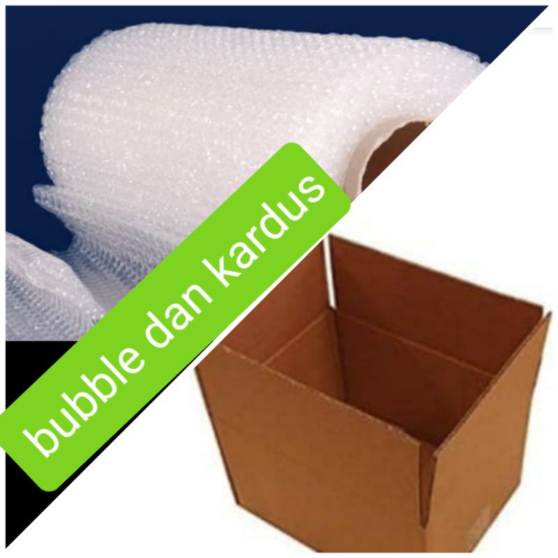 tambahan packing kardus dan bubblewrap