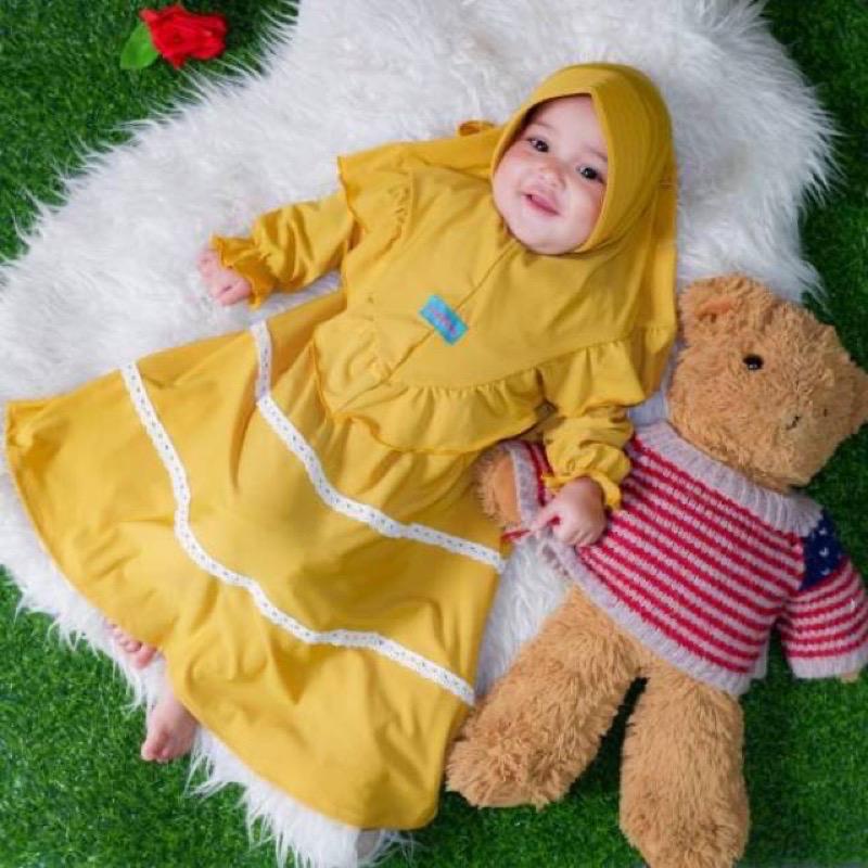 Gamis Anak Daulani Gamis Anak Perempuan Shabrina Kombinasi Renda