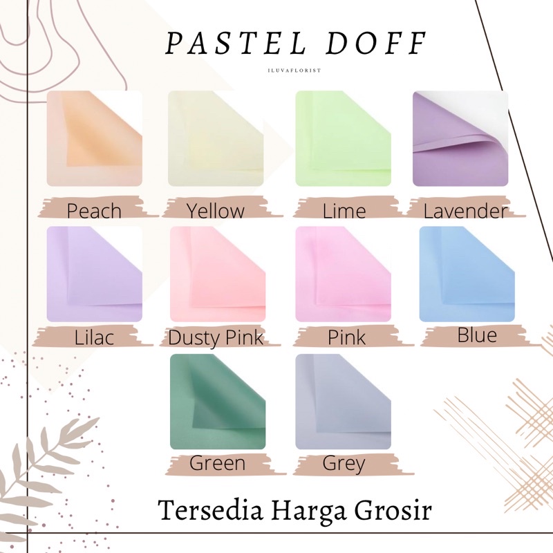 

Kertas buket/bunga cellophane - Pastel Doff
