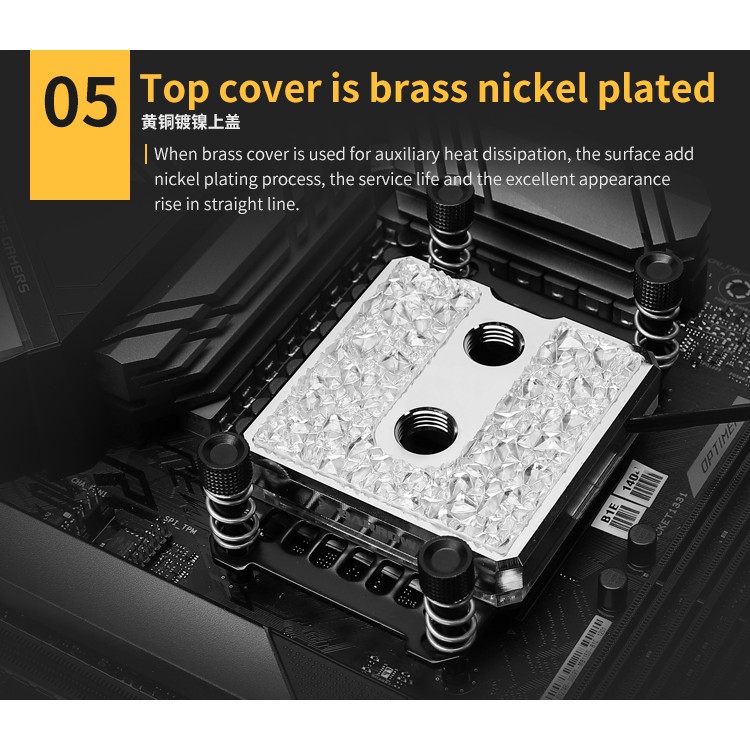 BARROW LTIFHA-04 Icicle Series CPU Water Block Brass Edition for AMD