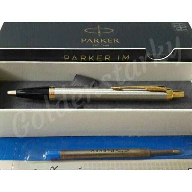 

Paket 1 Klik: 1pcs Parker IM Brushed Metal GT Ballpoint + 1pcs Refill Ballpoint