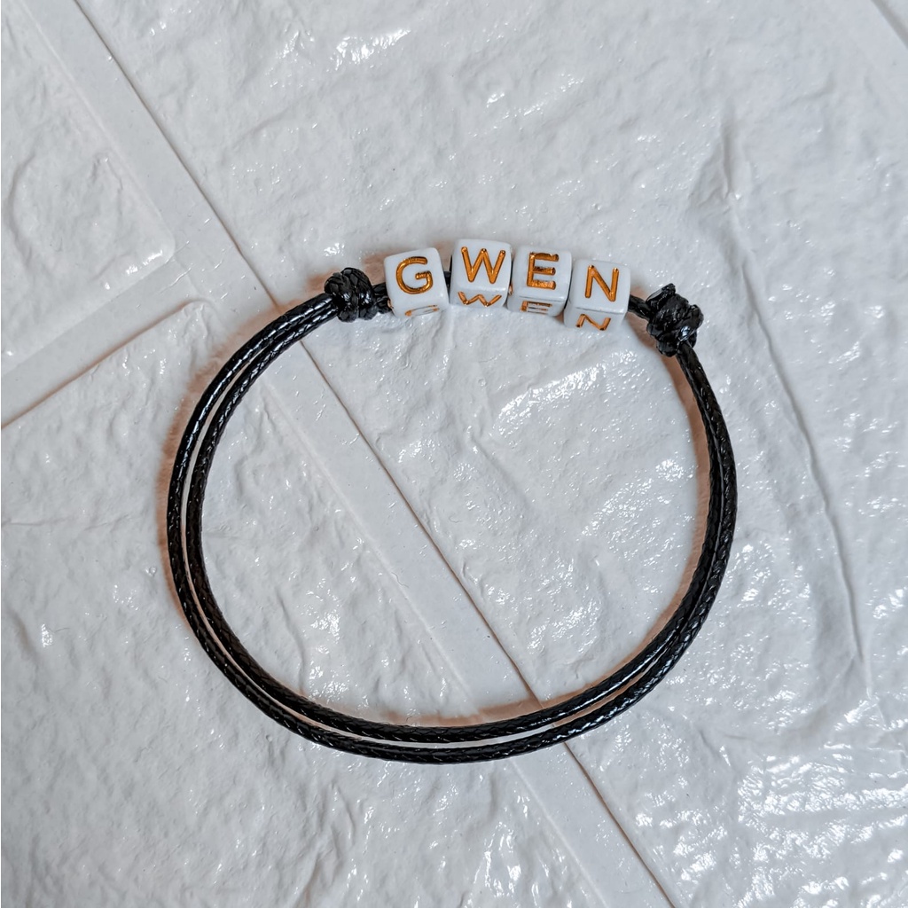 Gelang Tali Korea Custom Nama Waterproof Couple Pasangan Sahabat