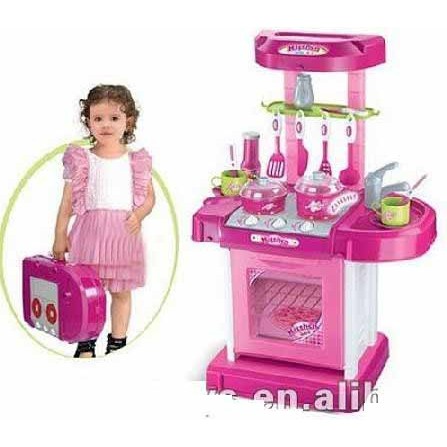 Kado Mainan Anak Perempuan Peralatan Dapur Masak Masakan Set Koper Masakan Unik / KITCHEN SET KOPER PINK MAINAN ANAK ( BEST SELLER)