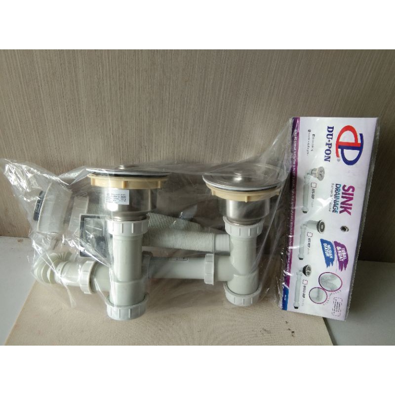 SELANG BAK CUCI PIRING 2 LUBANG + AFUR + OVERFLOW DUPON