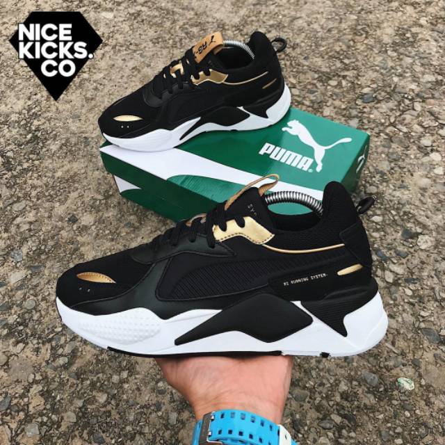 Sepatu Puma RS-X trophy Black Gold