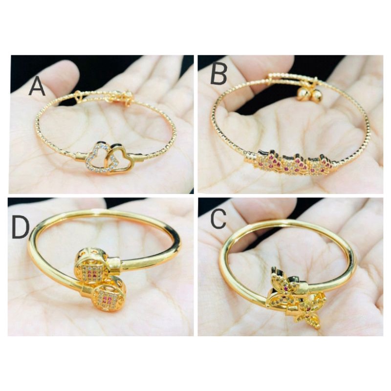 Mamk748. Gelang xuping anak anak lapis emas dgn mata zircon