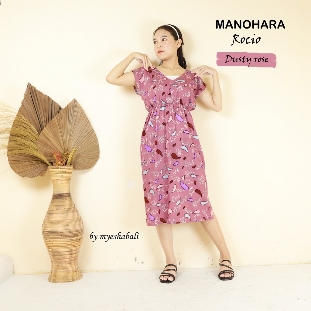 Daster Manohara Bali LD 105 cm / Dress Bali manohara motif Kekinian Murah dan Nyaman-6