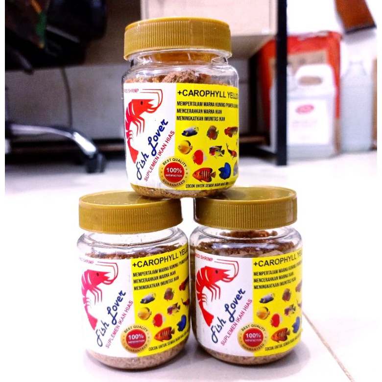 Makanan Ikan UDANG PREMIUM FISH LOVER RED BLUE YELLOW 50gr