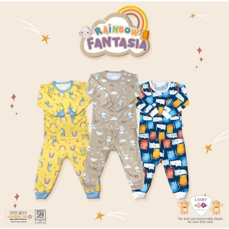 Baju Setelan Panjang Libby/Pakaian Bayi Libby Oblong Panjang