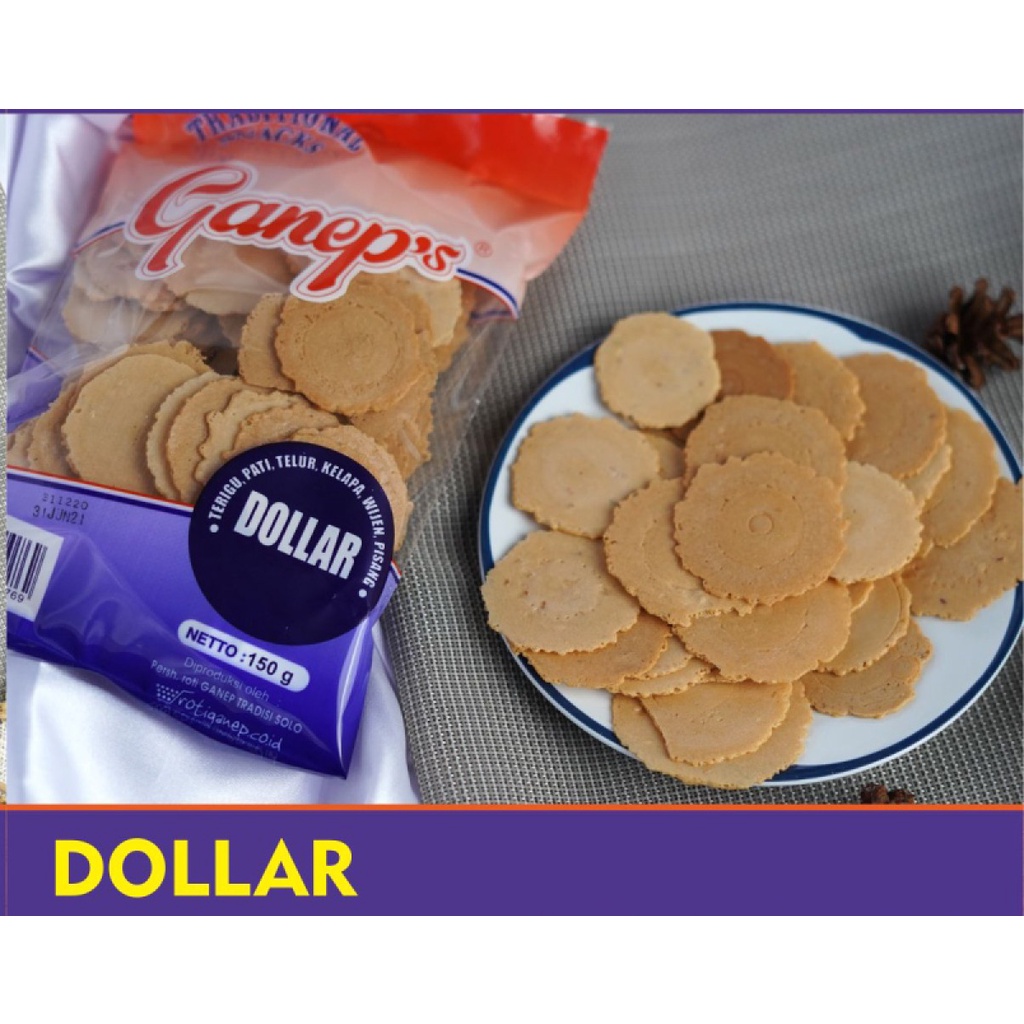 

Dollar Roti Ganep Snack Camilan Renyah Oleh - Oleh Khas Solo