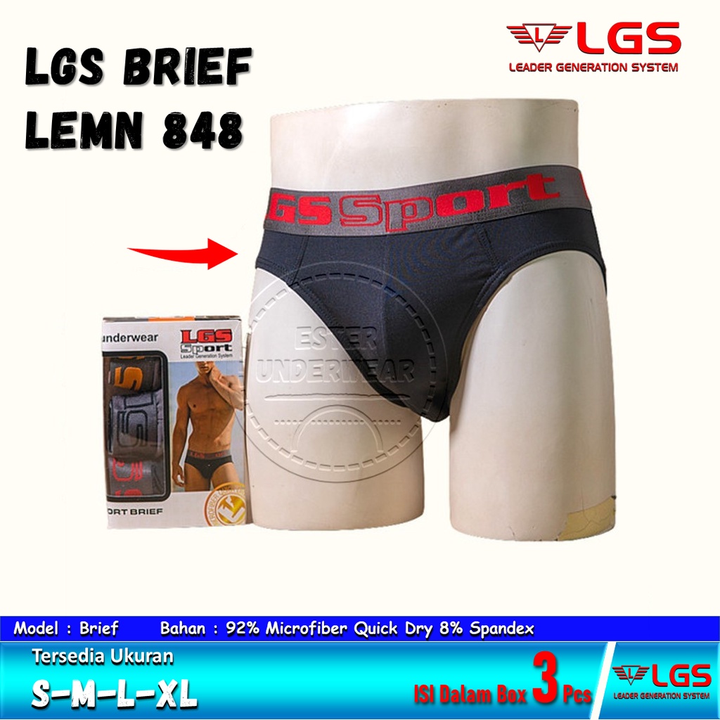 Celana Dalam Pria LGS Sport 848 ISI 3Pcs/Pack