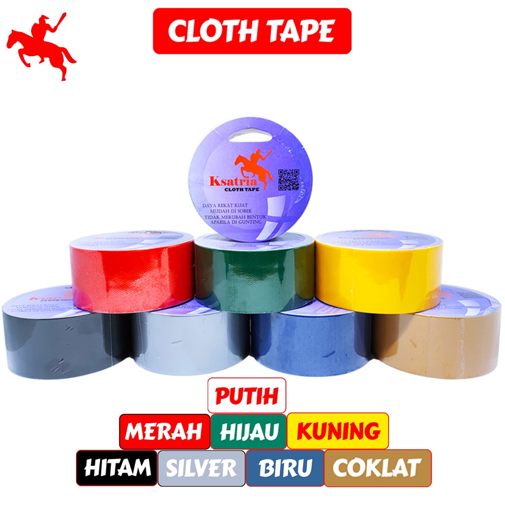 

Lakban OPP Tape / Lakban Kain Ksatria Tape Cloth Tape 46mm X 8 meter Lakban Kuat