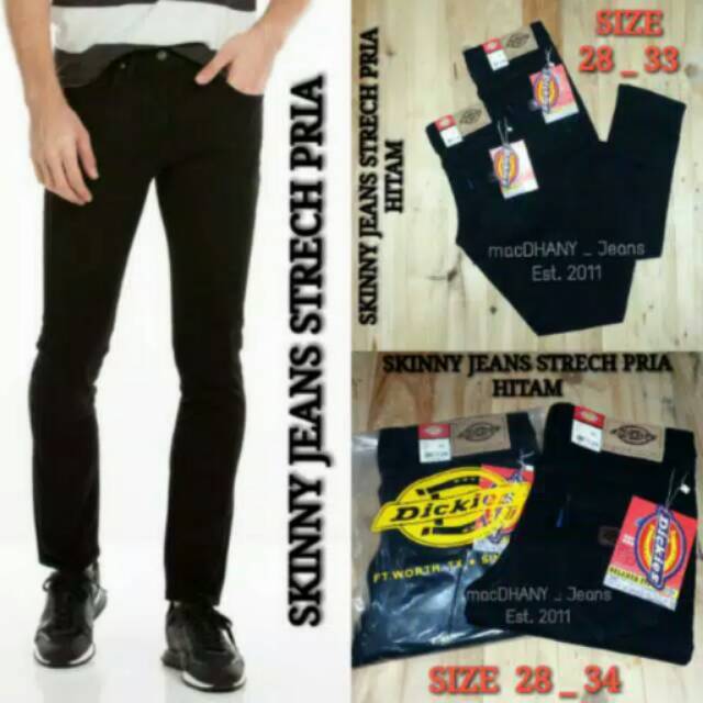 Celana jeans panjang dickies hitam black premium / jeans pria