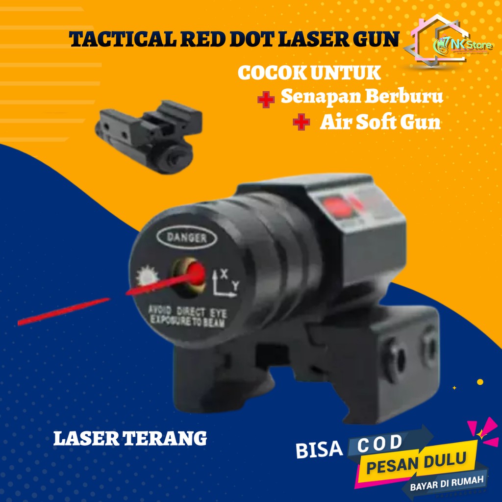 LED Tactical Red Dot Laser Gun Picatinny Mount Airsoft Rifle HJ11