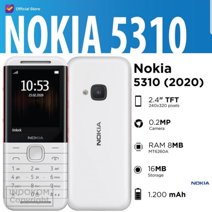 Nokia 5310 2020 HP NOKIA 5310 2020 Dual Sim COD BERGARANSI