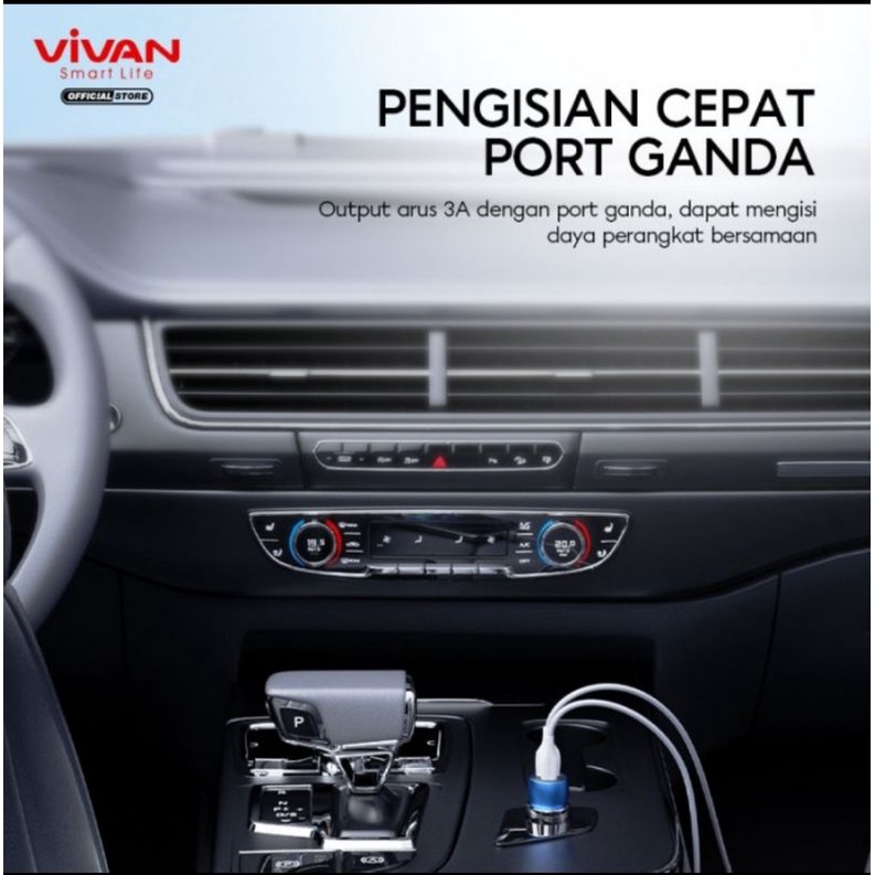 Vivan VCC04 Car Charger 20W 3A Fast Charging