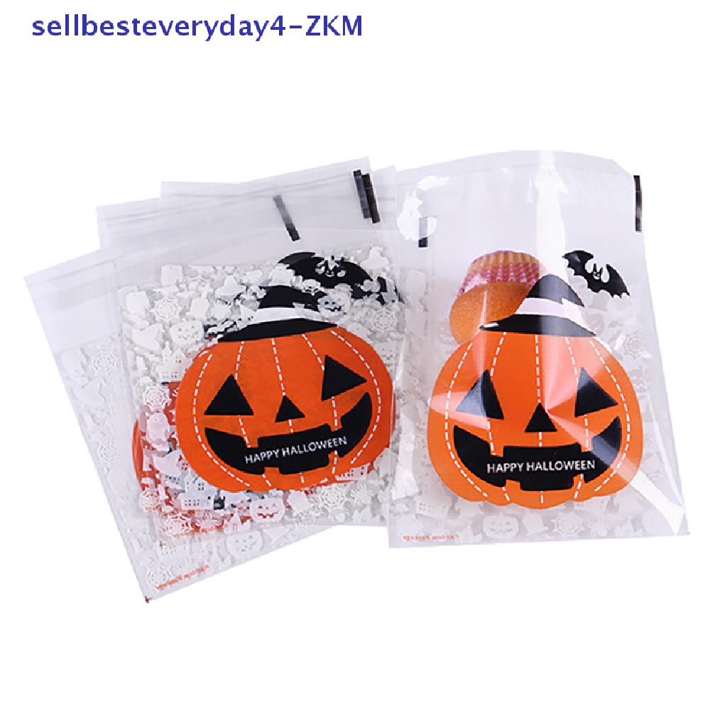 50 Pcs Tas Kemasan Permen Biskuit Untuk Hadiah Pesta Halloween