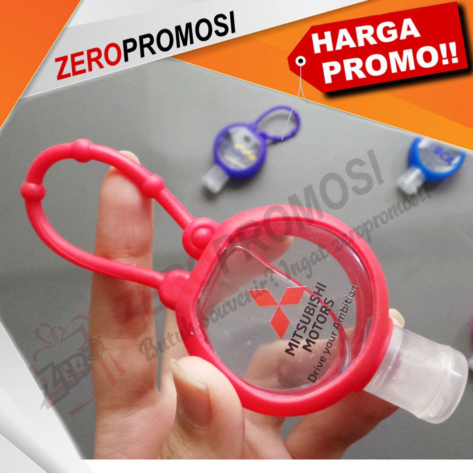 Souvenir Hand Sanitizer Bulat + Gantungan Pocket Holder Custom