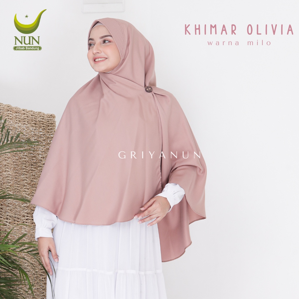 Khimar Olivia by NUN Jilbab Bandung / khimar instan / khimar premium / jilbab instan / jilbab instan