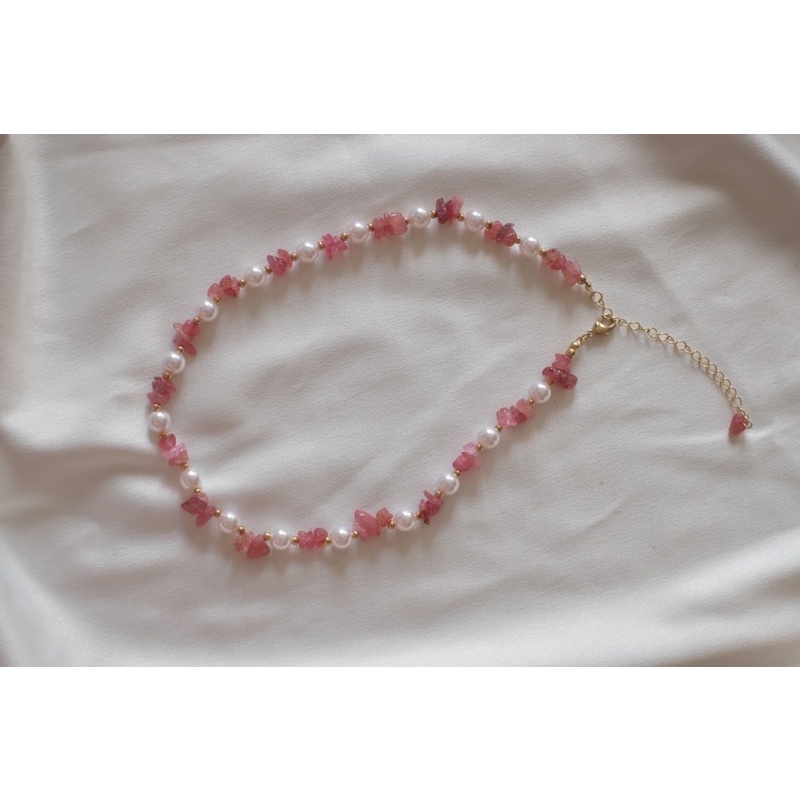 Mirage rose quartz  (necklace &amp; bracelet)