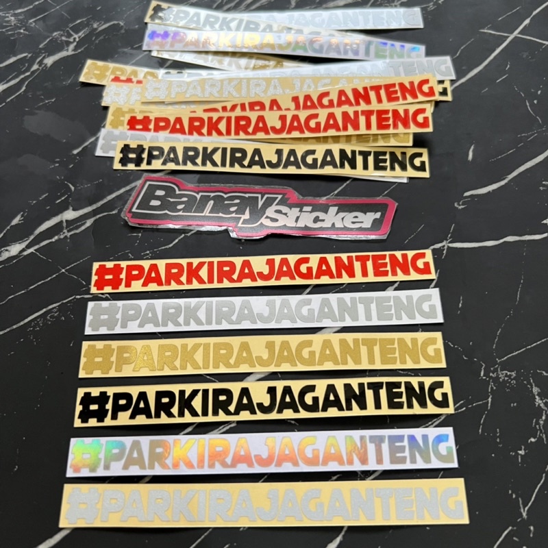 STICKER STIKER PARKIR AJA GANTENG PARKIRAJAGANTENG CUTTING