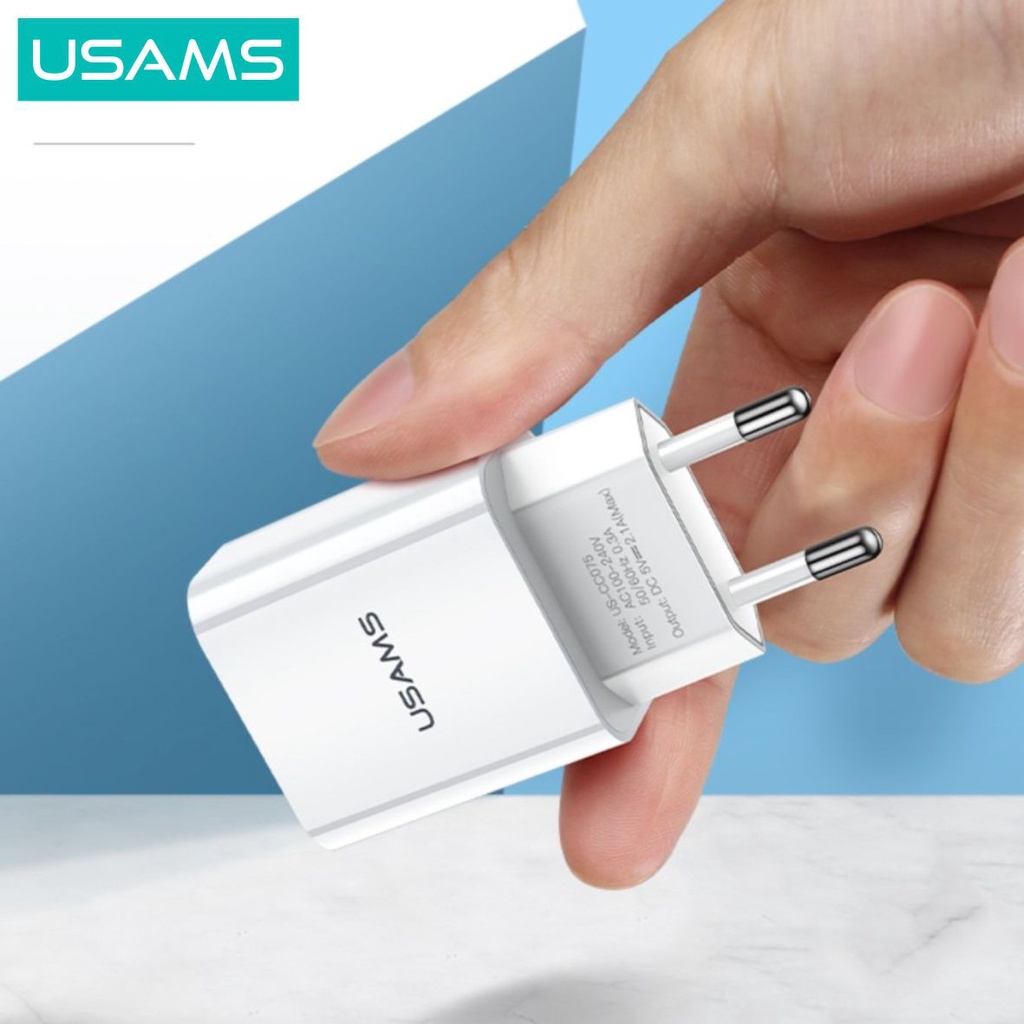 USAMS T18  Adapter Charger Single USB Travel Charger 2.1A