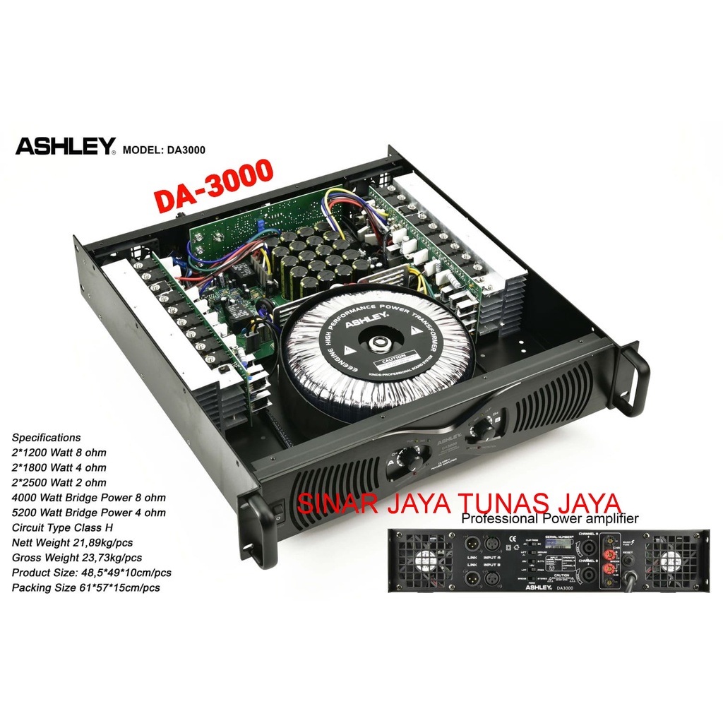 Power Ashley DA3000 Amplifier Ashley DA 3000 Original