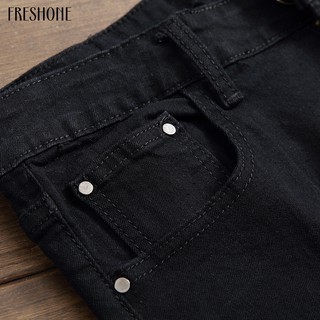 Freshone Celana  Panjang  Jeans Biker Slim Fit Skinny Sobek  