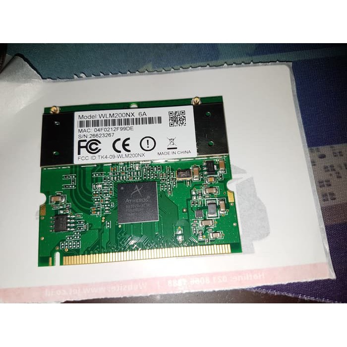 MINI PCI MINIPCI MIKROTIK WIRELESS RADIO WLM200NX AR9220 2.4GHZ/5GHZ